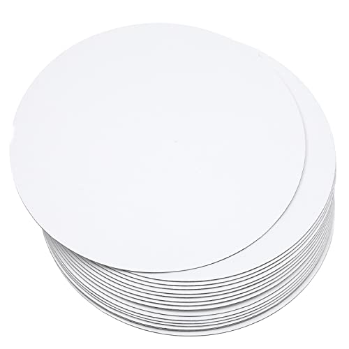 qiqee 8 Inch White Cake Boards Round 40-Packs Circles Rounds Base Food-Grade Cardboard Cake Plate(Thinner But Stronger) by qiqee - Used condition - US$13.31
