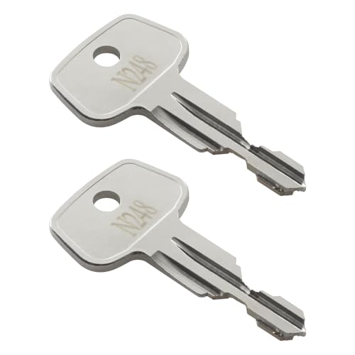 seork N248 Key Replacement (2 Pcs) for Thule Ski,Cargo Box,Roof,Crossbars and Carrier Racks Code N248