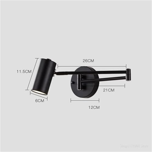 Lampe de chevet murale angle réglable pour gagner de la place