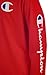 Champion Boys' Long Sleeve Hooded Tee Lightweight Tech Fabric Athletic T-Shirt, Lychee Red