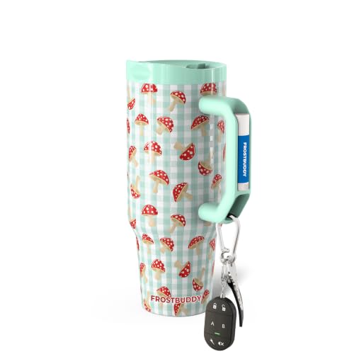 Frost Buddy Thicc Buddy 40 oz Tumbler with Handle (Gingham Mushroom)