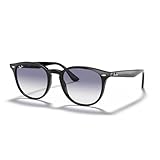 Ray-Ban 4259, Occhiali da Sole Unisex Adulto, Nero (Light Blue Gradient), 51