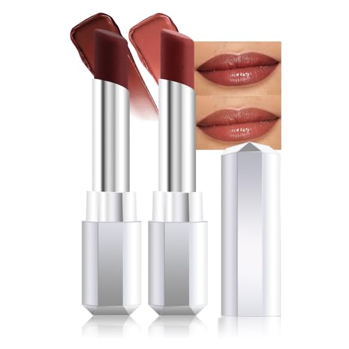 evpct Mauve Honey Lipstick Tinted Lip Balm, Moisturizing Tinted Lip Oil Stick Lipstick for Older Women, Sheer Lightweight Hydrating Nourishing Shine Tinted Lip Balm Color Gloss Tint Stain, 07 Mauve 3Pcs