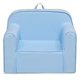 Delta Children Cozee Chair -Foam Kids Chair for Ages 18 Months and Up, Powder Blue