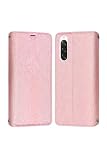 シズカウィル Xperia 10 v 用 ケース カバー 手帳型 SO-52D 用 SOG11 用 エクスペリア10v 用 スリムケース ローズピンク 1個入り