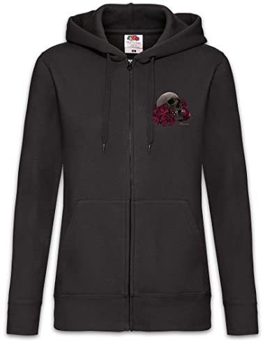 Sweat femme Urban Backwoods Flower Skull veste zippée à capuche automne