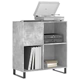 Goldonion Schrank für Scheiben, Grau, Zement, 84,5 x 38 x 89 cm