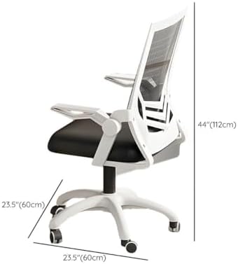 (en:Modern Home Office Desk Chair Set, Rectangular Study Table with 3-Drawer and Storage Shelves, Wheeled Chairs Computer Desk Work Table, Grey, 39.5 L x 19 W x 56.5 H)