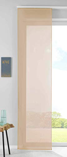 Gardinenbox Juego de Cortinas correderas, 100% poliéster, 245 x 60 cm, Color Arena