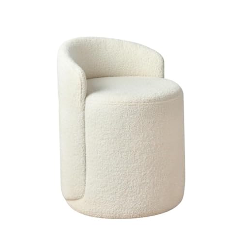 Chaise de vanité moderne blanche tabouret repose-pied rembourré LWX