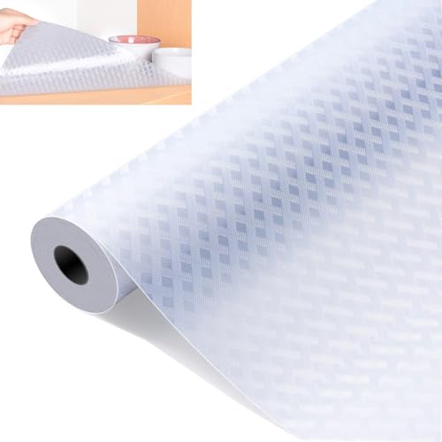 30 x 300 cm Tappetino per Cassetti Antiscivolo Trasparente, Rivestimento Cassetti Cucina Trasparente, Tappetini Antiscivolo Non-adesivo EVA, Tagliabili, per Mensola, Cassetto, Frigorifero, Ripiani