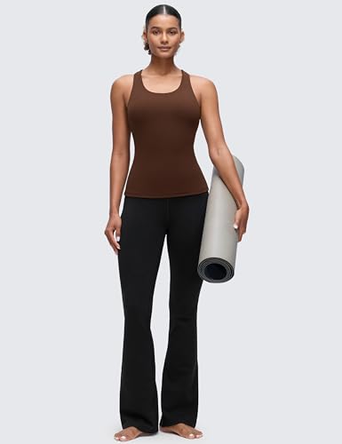 Image of CRZ YOGA Butterluxe Racerback Tank Tops | Light Support, Built in Bra, Removable Pads, Yoga, Extremely Soft, Scoop Neck, for Women