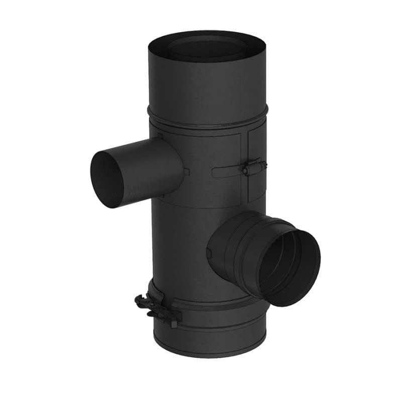 Kit conduit Ventouse ou sortie façade pour Poêle à granulés - Noir Mat