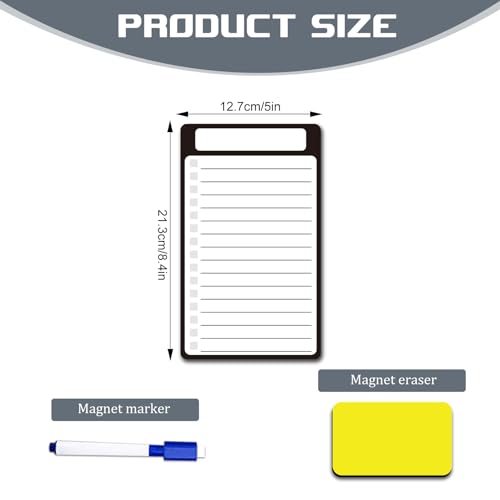 4 Stück Magnettafel,Pinnwand Magnetisch,Magnettafel Kühlschrank,4 Kühlschrankmagnete,3 Whiteboard Stifte,1 Radiergummi für Memos,Notizen,Listen und Menüs in Haus,Küche und Büro