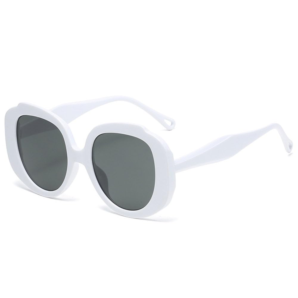 Lunettes de soleil rondes vintage monture verte haute finition - 6