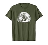 Retro Full Moon & Minimalist Pine Tree Vintage Graphic T-Shirt