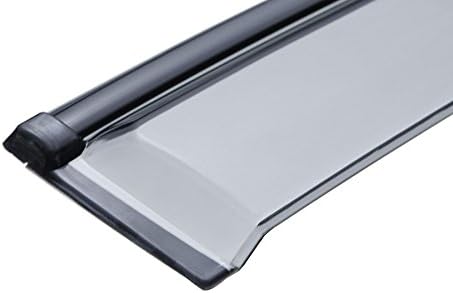 WellVisors Window Visors Wind Deflectors Compatible with Dodge 2009-2020 Journey with Black Trim Rain Guards 3-847DG001