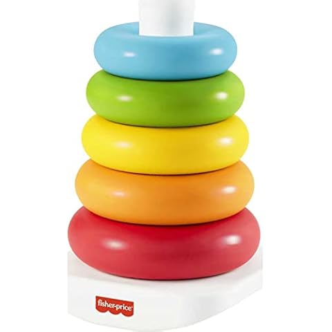 Fisher-Price Rock-a-Stack, Classic Ring Stacking Toy Made from Plant-Based Materials for Babies Ages 6 Months and Older - GRF09 Cover