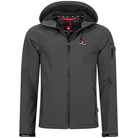 Höhenhorn Altus Men's Softshell Jacket, Outdoor Functional Jacket, Leisure Jacket, Waterproof, Breathable, Windproof, Steel grey, L Cover