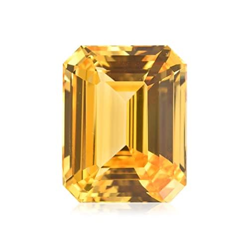 Saphir jaune pukhraj naturel de 8,50 carats non chauffé de Ceylan