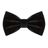 ZEYMINER Men's Velvet Bow Tie, Formal Tuxedo Suit Bowtie, Pre-Tied Bow Ties, Adjustable length, Wedding Bowties (Black)
