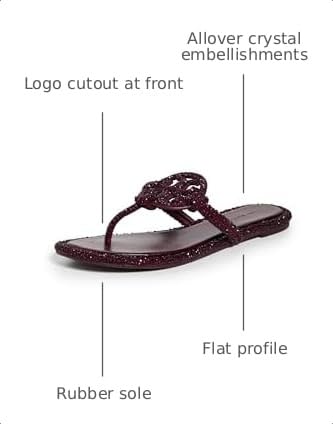 Image of Tory Burch Women's Miller Knotted Pave Sandals