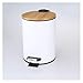 TOMYEUS Kompost Bin Kök/Skräp Poubelle en métal 3L 5L Poubelle for la boîte à Poubelle à pédale de Cuisine Steg papperskorgen (Capacity : White, Color : 3L)