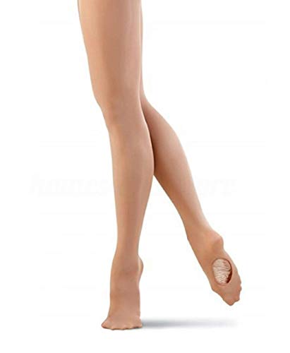 The Dance Bible Unisex Convertible Transition Ballet Dance Tights, Super Soft Waistband With Super Stretch Pantyhose for Women's & Girls Free Size, 60 Denier Stockings - Toddlers to Adults