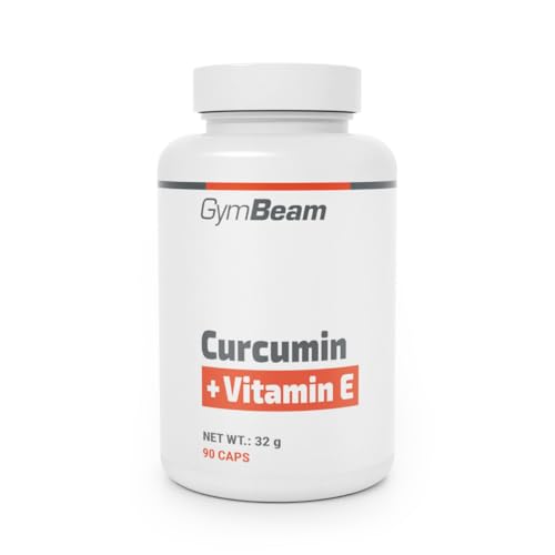 GymBeam Integratore di Vitamina E e Curcumina, 90 cps, Protegge le Cellule dallo Stress Ossidativo, Mitiga gli Effetti dello Squilibrio tra Radicali Liberi e Antiossidanti, Adatto ai Vegani