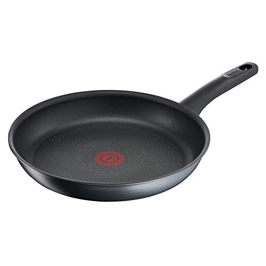 Tefal G12406 Titanium Fusion stekpanna 28 cm (Titanium Excellence non-stick beläggning, termo-spot, hård fusion yttre skikt, lämplig för alla typer av spisar inklusive induktion) svart