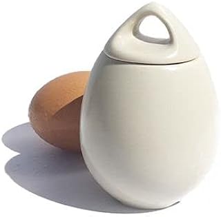 AggCoddler - Scandinavian Stoneware Egg Coddler with Simple Screw Lid - Updated Minimalist Design Egg Poacher Cooker for Quick and Easy Breakfast or Elegant Display - Made in the EU (Julia (Small))