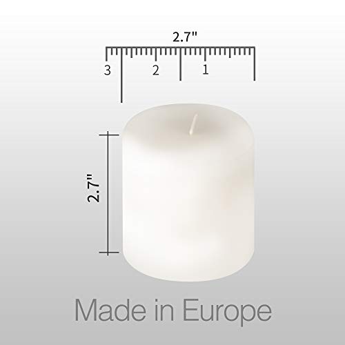 Pillar Candles - 3X3 Inch | 25 Hours Burning, 6 Count - White Unscented Smokeless European Pillar Candles - Perfect For Wedding, Parties, Spas, Home Gatherings And Dinner #TOP1