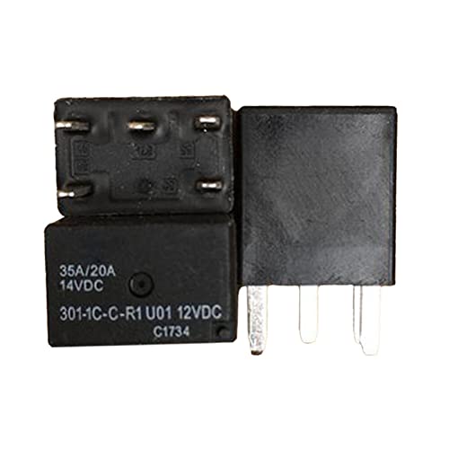 Relé automotriz 12V 35A 301-1C-C-R1 de 5 pines para cajas de fusibles y relés de coche