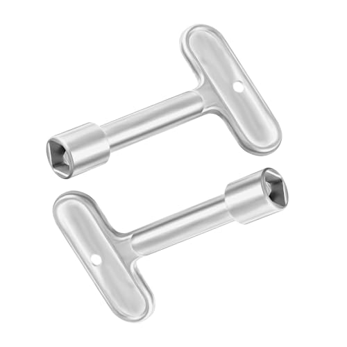 Image of 2 Pack Hydrant Key 3 /8 for Zurn P1300-PART-13-KEY Water Key, Fire Hydrant Water Spigot Key for Wall Hydrant Faucets Valves and Outdoor Hose Valves, Shut Off Tool for Faucet Water Hydrant