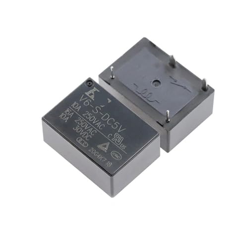 Relé V6-S-DC5V 5VDC de 4 pines interruptor electromecánico 10A miniatura para PCB, 5 piezas
