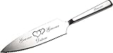 APS Tortenmesser/Kuchenheber mit eigener Gravur/Hochzeit Motiv Herzen Geschenk Brautpaar