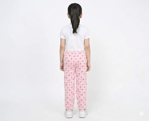 Image of indi weaves Regular Fit Pure Cotton Pajama Pants with All Over Print for Girls (Multicolor Designs)(Pack of 4)