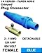 Leviton 16D34-B 16 Series Female Detachable Plug Crimped Complete - Blue