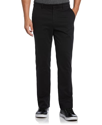 La Mejor Recopilación de Perry Ellis Portfolio Elite - solo los mejores. 35 Perry Ellis Portfolio Essentials - Pantalón de Vestir de algodón con Cintura Activa para Hombre, Negro -, 34W x 30L