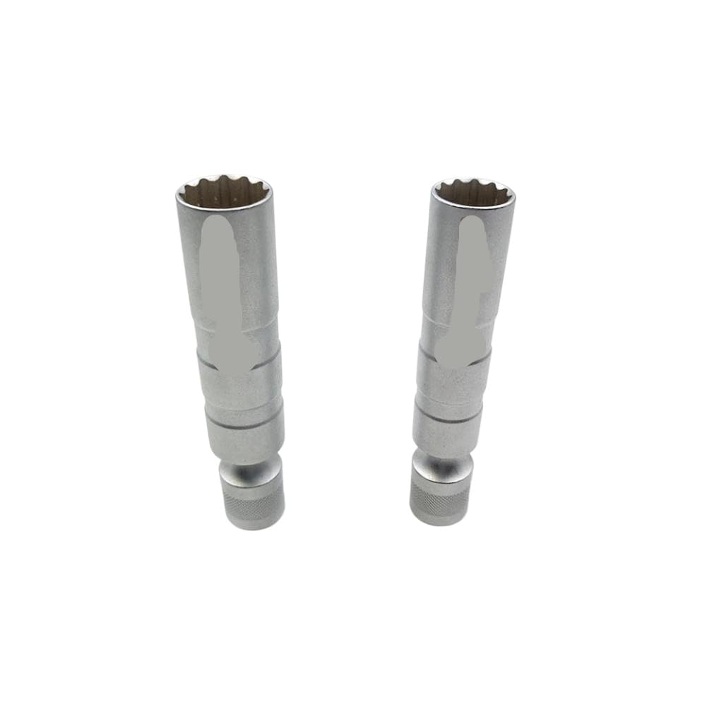 Enchufe magnético para bujía, 14mm, 16mm, 12 ángulos, Pared Delgada, Unidad de 3/8 Pulgadas, Compatible con vehículos automotrices(14mm and 16mm)