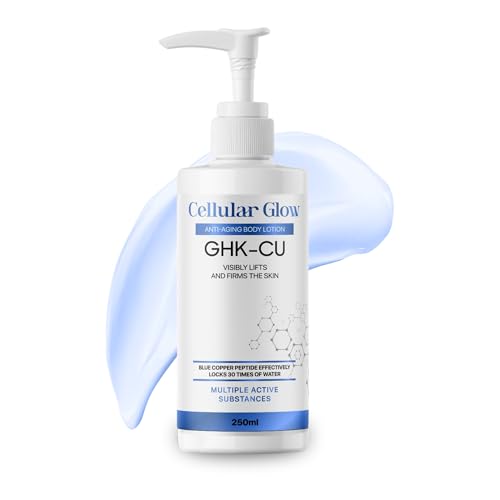 Cellular Glow Copper Peptide & Hyaluronic Acid Body Lotion – 10 fl oz | Anti-Aging, Skin Firming & Intense Hydration for Smooth, Youthful Skin