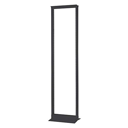 C2G 2-Post 45U Open Frame Server Rack - Supports 750lbs Of Network & IT Equipment - Includes 50 Panel Mounting Screws - Self Squaring & Self Supporting Design With EIA Hole Pattern - Black Model 14588