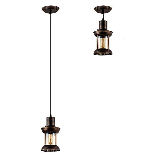 Lámpara colgante de vidrio SweAtz estilo industrial retro 7
