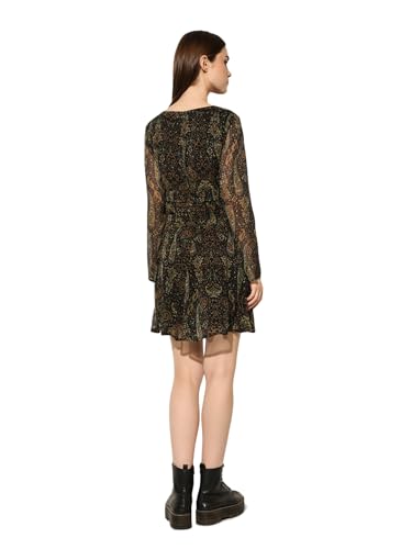 Image of ONLY Women's Paisley Printed Chiffon Fit & Flare Mini Dress
