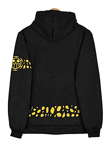 Image of ComicSense.xyz Unisex One Piece Anime Hoodie for Men and Women, Trafalgar Law Printed Cotton Cosplay Anime Hoodies