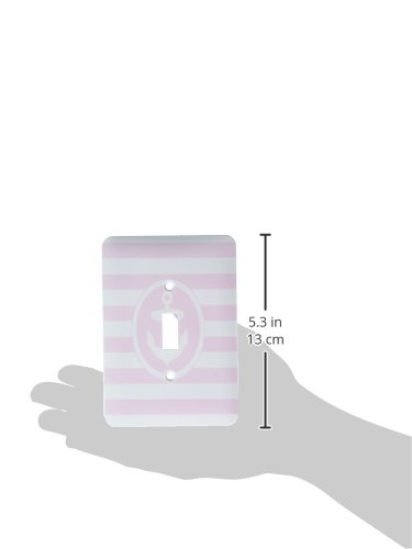 Funda para interruptor lsp_179690_1 de círculos rosa y blanco 3