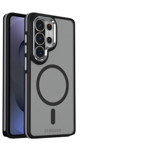 Samsung Galaxy S26 S25 S24 S23 Ultra S26 S25 Plus�p�}�b�g���b�L�J�����t���[�����^�}�O�l�b�g�P�[�X���C�����X�[�d�ϏՌ��J�o�[�A�u���b�N�ASamsung Galaxy S25 Ultra�p