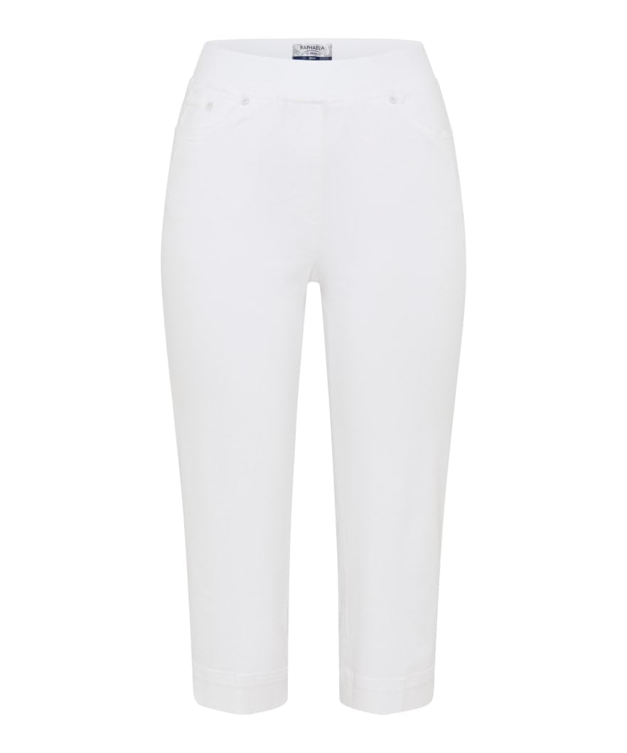 Raphaela Women's 99 White By Brax Pamina Capri Light Denim Jeans, 40W X 30L