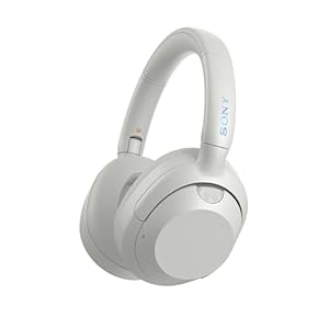 Sony ULT WEAR Over-Ear Noise Cancelling Bluetooth Headphones with Alexa Built-in, Comfortable Design, 30-Hour Battery, Massive Bass, Off White