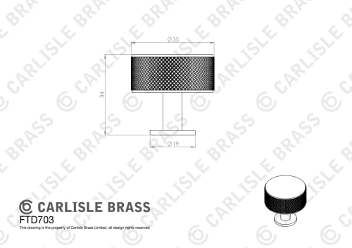 Carlisle Brass Knurled Cabinet Radio Knob,Satin Nickel,FTD703 - Image 2